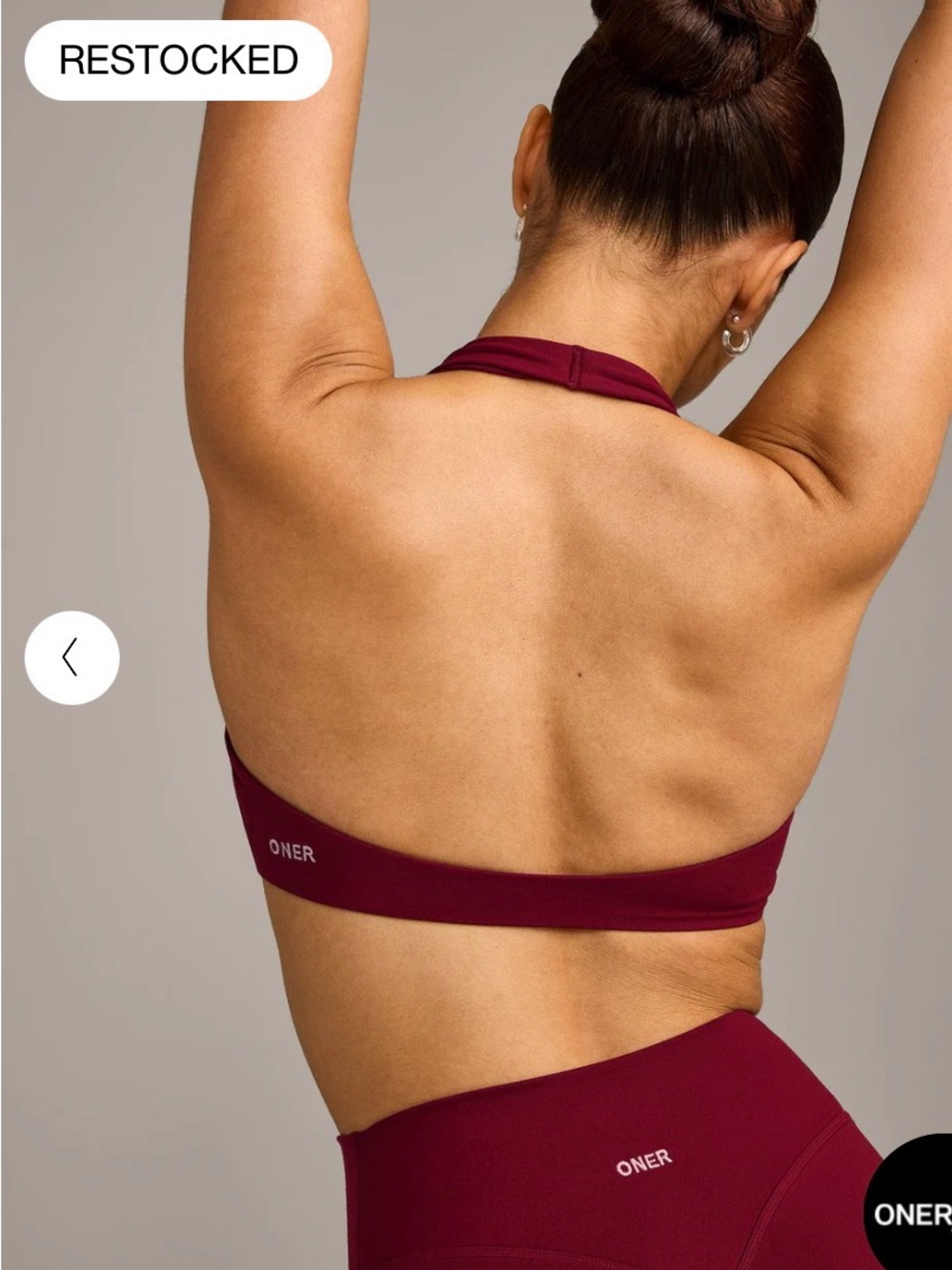 ONER ACTIVE Ruby Red SoftMotion halter sports bra - Picture 2 of 4